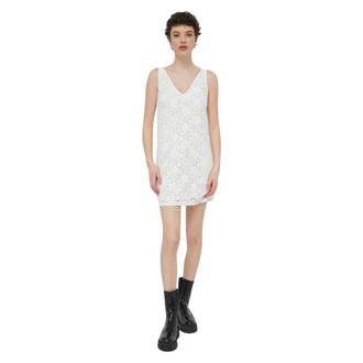 Desigual Kleedjes, Dames, Beige, XS, Lace Dress