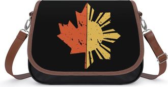 Generic Canadian Maple Leaf Philippines Crossbody Bags for Women Fashion Leather Shoulder Handbags With Adjustable Strap