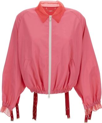 Fendi Light Jackets, female, Pink, Size: XS Blouson