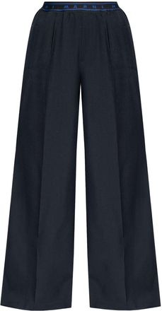 Marni wide-leg virgin wool trousers - women - Virgin Wool - 42 - Blue