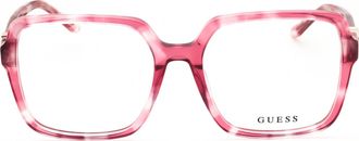 Guess GU50228 Oversized Acetate Eyeglasses - Pink