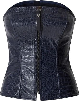 Pinko Corset Bandeau Top - Dames - Tops zonder mouwen - Blauw - M - Tops
