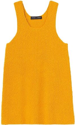 Proenza Schouler m&eacute;lange boucl&eacute; knitted tank top - women - Cotton/Polyamide/Polyester/Viscose/Elastane - S - Yellow