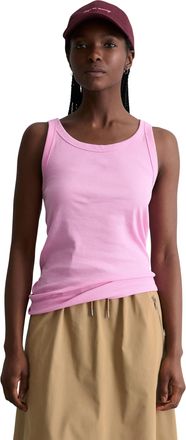 Marc O'Polo Denim Tanktop MARC OPOLO DENIM, Damen, Gr. M, pale bubblegum, Jersey, Obermaterial: 96% Baumwolle, 4% Elasthan, slim fit normal, tiefer Rundhals, Tops Tankt