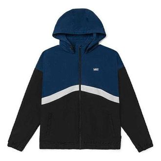 Vans Mens Vans Colorblock Zipper Casual Hooded Jacket Blue VN0A5H8XLKZ