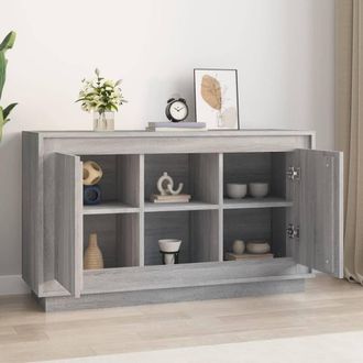 Berkfield Home Sideboard Grey Sonona 102x35x60 cm Engineered Wood | Size: 102 x 35 x 60 cm