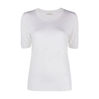 P.A.R.O.S.H. P.a.r.o.s.h. - Linfa25 Trui met korte mouwen - Dames - Tops - Wit - Maat: M Zijde
