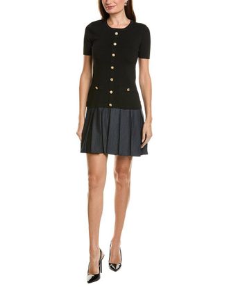 Ellen Tracy Pleated Sweaterdress