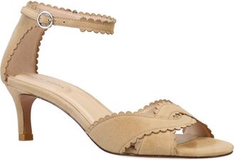 Pelle Moda Umelo Kitten Heel Ankle Strap Sandal in Latte at Nordstrom, Size 9.5