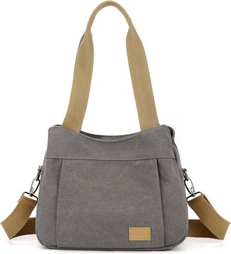 Generic Tote Bag for Women Canvas Crossbody Bags Shoulder Handbag Work Laptop Purse Messenger Hobo Satchel with Multi-pocket