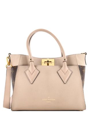 Louis Vuitton On My Side Tote Leather with Monogram Canvas PM shoulder bag - Neutrals