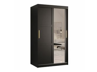Mirjan24 Armario Ferfere 103, Negro, 200x100x62cm, Puertas De Armario: Correderas, N&uacute;mero De Estantes: 5