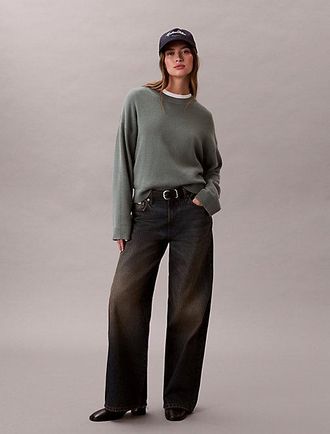 Calvin Klein Relaxed katoenen trui met ronde hals