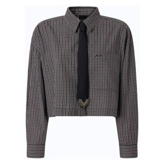 Pinko Carlina Camicia Tinto Filo - female - PINKO - Shirts - Black - XS - Blouses & Shirts