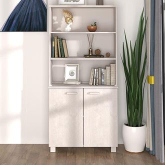 vidaXL Aparador Hamar Madera De Pino Maciza Blanco Vidaxl
