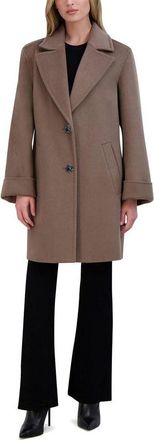 Elie Tahari Womens Sandra Soft Double-Faced Wool Blend Topper Peacoat, Blue Velvet