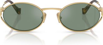 Miu Miu 0mu 52ys Oval-Shaped Sunglasses