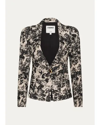 L'agence Kaisley Jacquard Toile Blazer