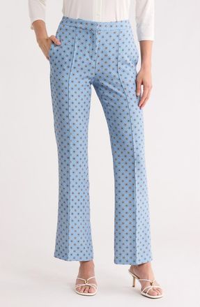 T Tahari Tile Wide Leg Pants in French Blue Tile Print at Nordstrom Rack, Size 12
