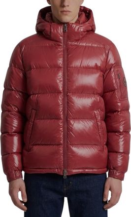 Herno Maroon Quilted Hood Jacket