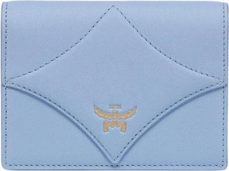 MCM Spanish Calfskin Diamond Snap Wallet - female - MCM - Wallets & Cardholders - Blue - ONE SIZE - Accessories