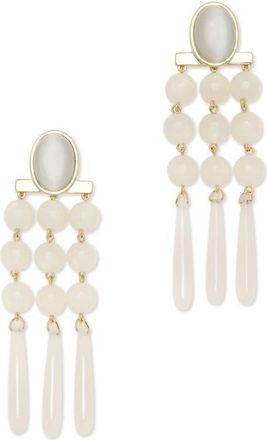 Ramy Brook Elisa Agate Chandelier Earrings in White at Nordstrom