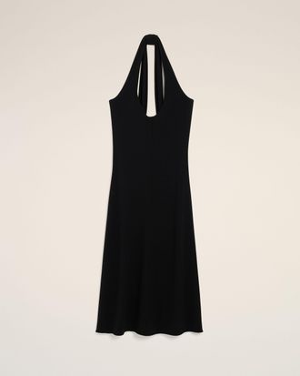 Ami Black backless midi jersey dress Black - XXS - for Women