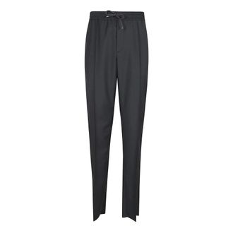 Valentino Garavani Broeken, Heren, Zwart, L, Wol, Mohair Wollen Joggingbroek