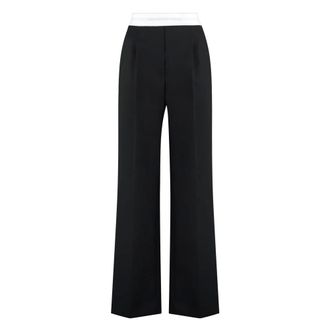 Alexander Wang Wool trousers - female - Alexander Wang - Wide Trousers - Black - S - Trousers