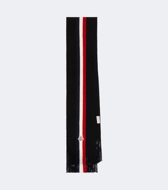 Moncler Logo virgin wool scarf