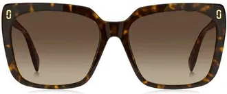 Marc Jacobs 56mm Gradient Square Sunglasses in Havana/brown Sf at Nordstrom