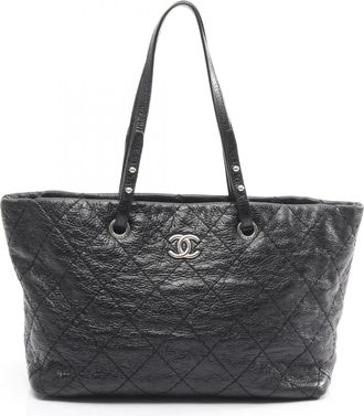 Chanel Black Leather Tote Bag (Pre-Owned)