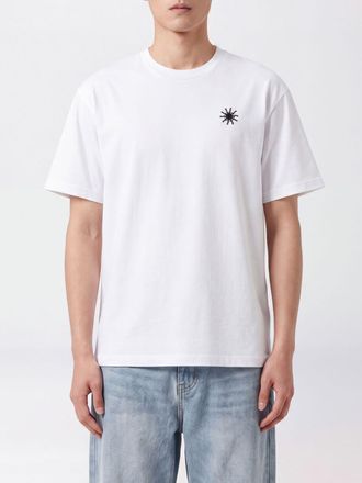 HTC Oversized Cotton T-Shirt with Embroidered Logo and Rhinestones