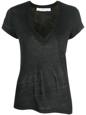 Iro T-shirt con scollo a V - Nero