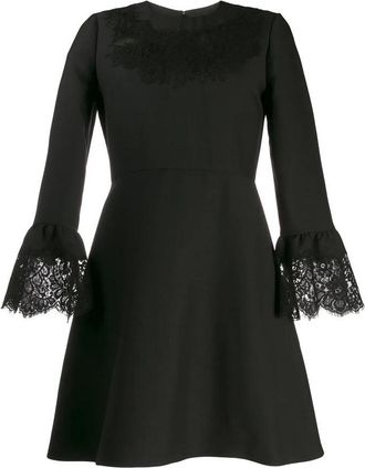 Valentino Garavani Lace Insert Mini Dress