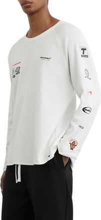 Reiss Kruz Thermal Graphic Long Sleeve T-Shirt in White at Nordstrom, Size Xx-Large