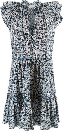 Veronica Beard Zee Floral Ruffle Mini Dress Size S