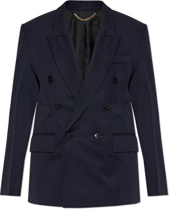 Victoria Beckham Blazers, female, Black, Size: 2XS Double-breasted blazer
