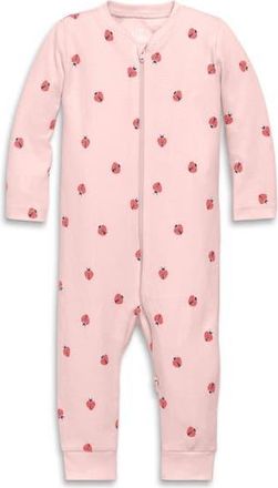 primary Baby Organic Zip Romper In Baby Bugs in Light Blossom Ladybugs at Nordstrom, Size Newborn