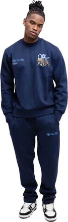 Off the Pitch Lion Training Set - Heren - Trainingspakken - Blauw - L - Katoen - Fitness