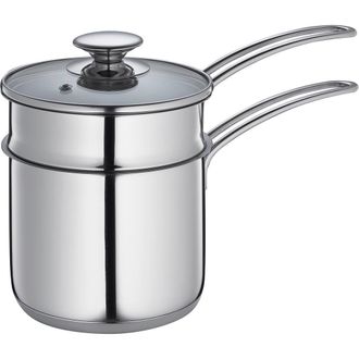 K&uuml;chenprofi Mini Double Boiler Set w/ Glass Lid, 1.6 qt., 5.5-Inch Diameter in Silver at Nordstrom