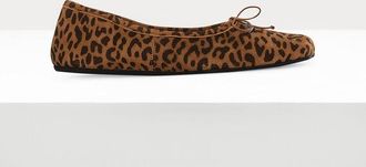 Vivienne Westwood Brigitte Ballerina Shoe Printed Suede Leopard-3d-orb 3-36 Women