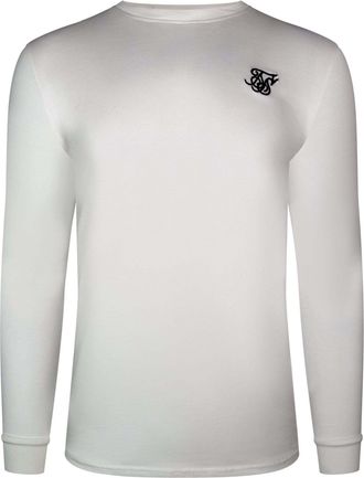 Siksilk Langarmshirt SIKSILK Siksilk Langarmshirt Essentials Long Sleeve T-Shirt, Herren, Gr. XXL, weiss (wei&szlig;), Obermaterial: 95% Baumwolle CO. 5% Elasthan E