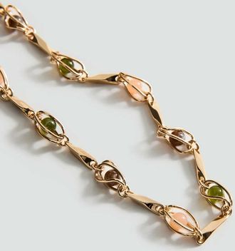 Mango Collana sfere combinata oro - Donna - Taglia unica - MANGO