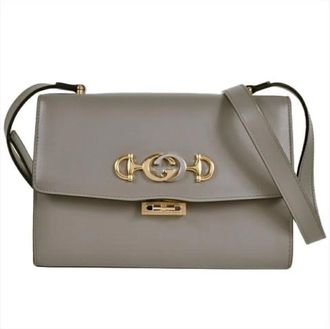 Gucci Pre-owned Cross Body Bags, female, Gray, Size: ONE SIZE Pre-owned Leather gucci-bags