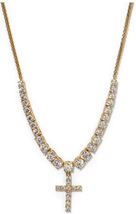 Nadri Astrid Cross Frontal Necklace in Gold at Nordstrom