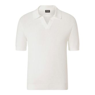 Ermenegildo Zegna Polo Shirts, male, White, Size: 2XL Polo Maniche Corte