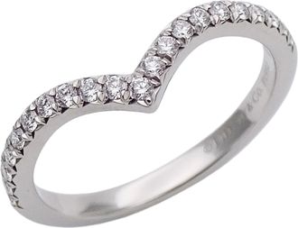 Tiffany & Co. Silver Platinum 950 Band Ring (Pre-Owned)