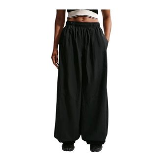 Nike Fitness, Dames, Zwart, S, Polyester, Oversized High-Waisted Balloon Track Pants