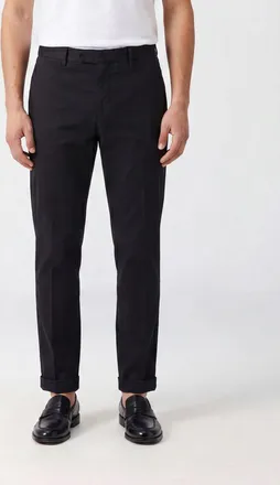 BRIGLIA 1949 Pantaloni sartoriali slim fit in misto cotone e lino